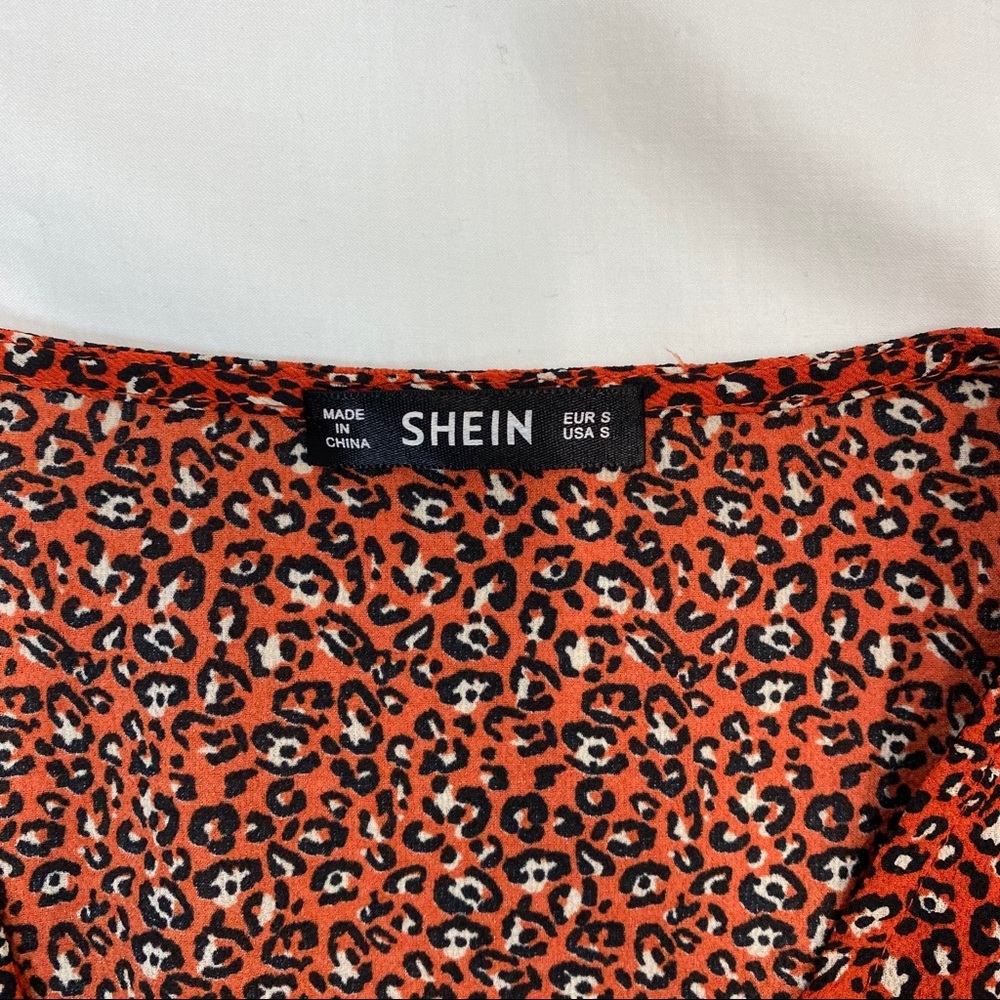 SOLD Red Leopard Wrap Dress - Picture 5 of 5